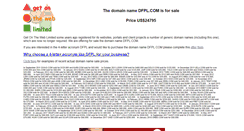 Desktop Screenshot of dfpl.com